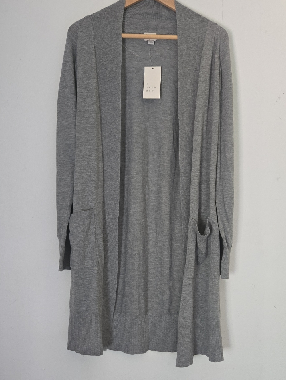 A NEW DAY Long Gray Lightweight Cardigan Sweater - Sz XS